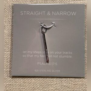 Origami Owl Core “Straight & Narrow” Silver Pendant Charm in Silver